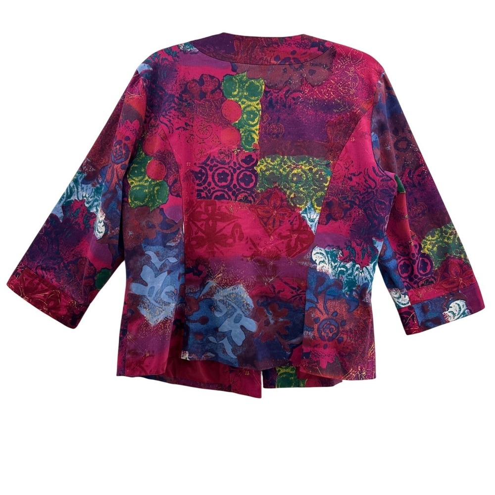 Coldwater Creek Multicolor Patchwork Jacket Size … - image 2
